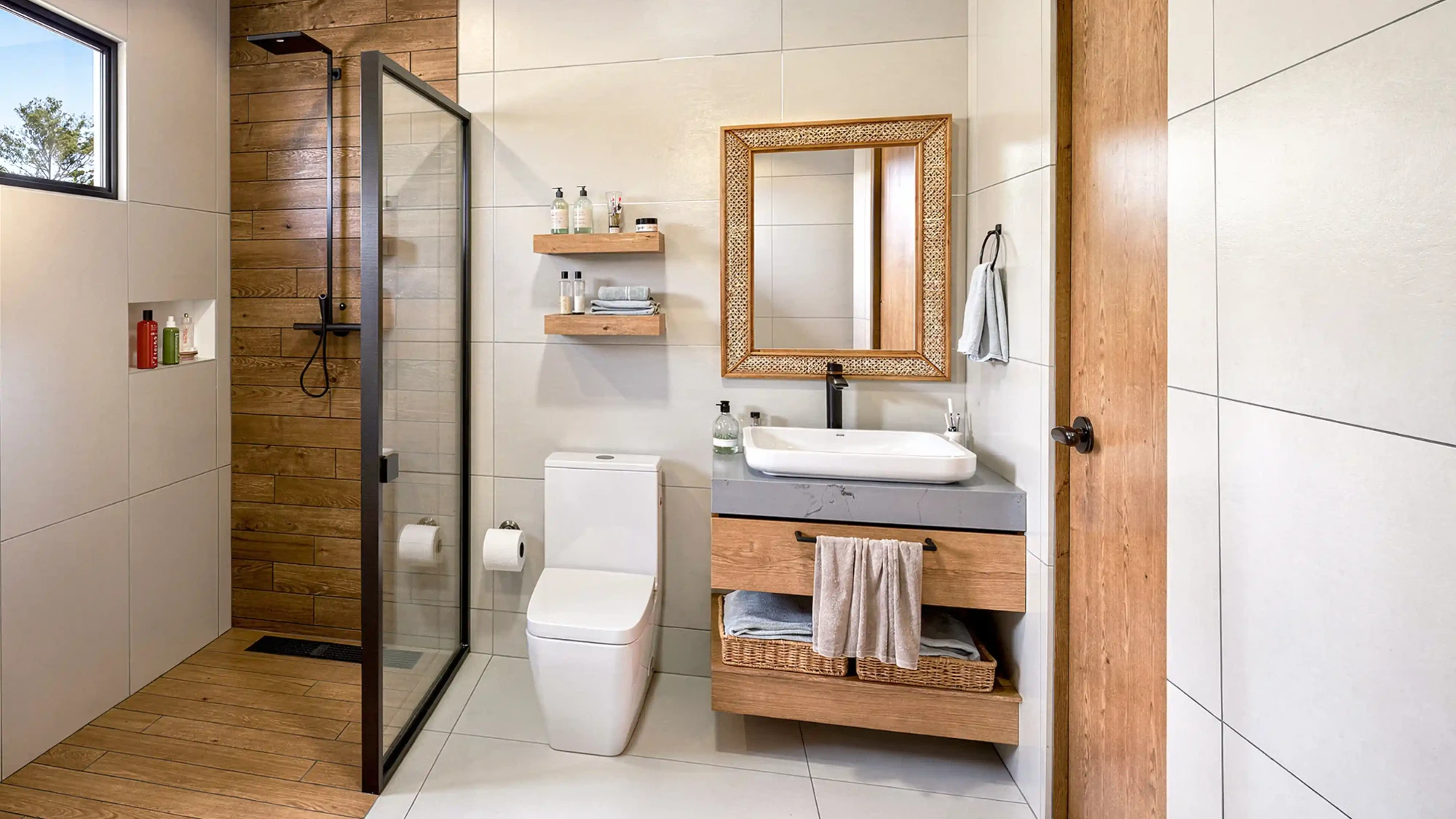 Clean modern bathroom
