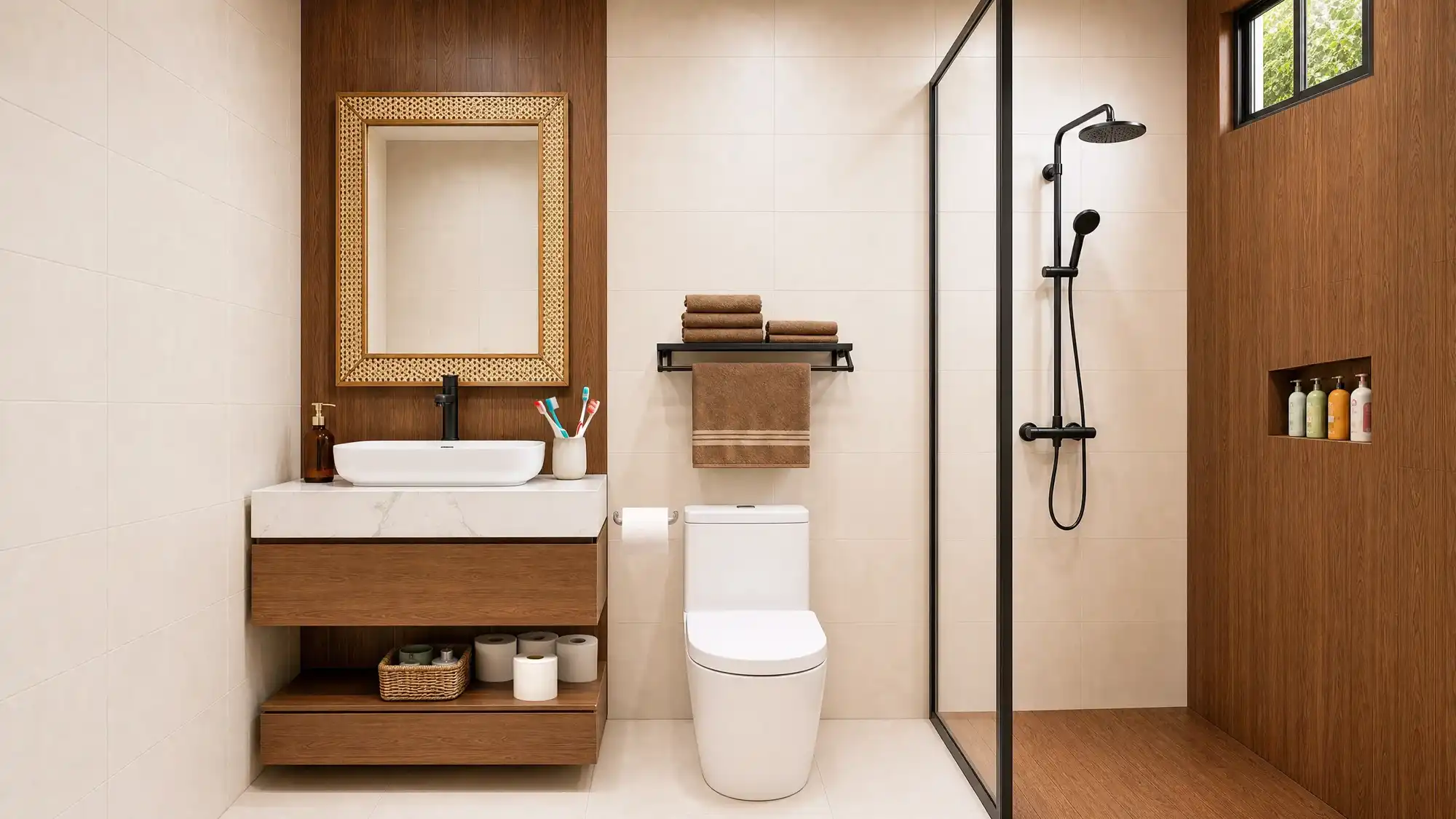 Clean modern bathroom